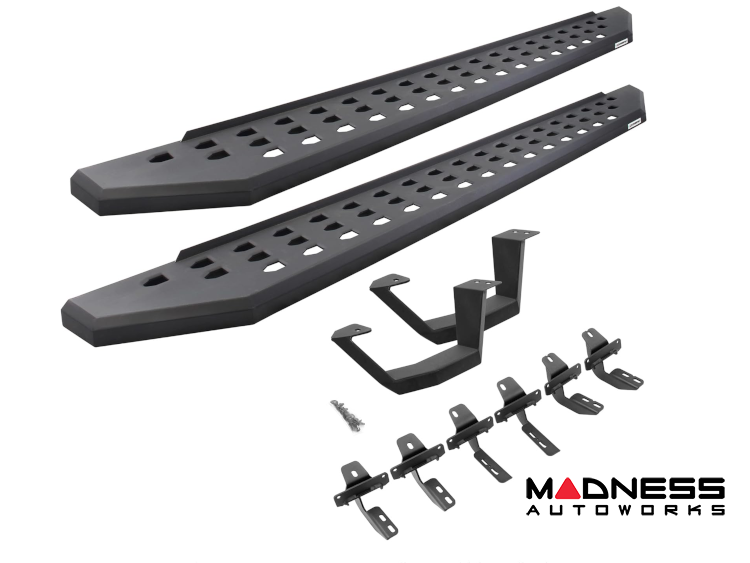Jeep Wrangler JK Step Slider - Go Rhino - Bedliner - Black - `07-`18 Jeep Wrangler JK Step Slider - Go Rhino - Bedliner - Black - `07-`18